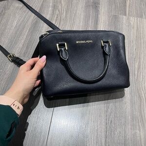 Michael kors black mini cross body handbag